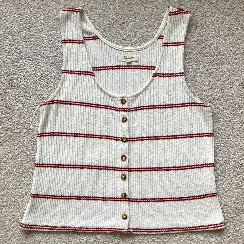 Madewell ribbed button-front sweater tank